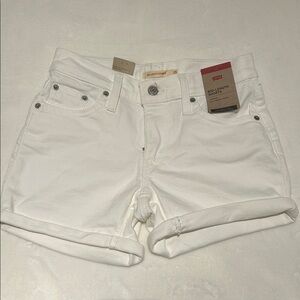 Levi's Women's Crisp White Jean Shorts